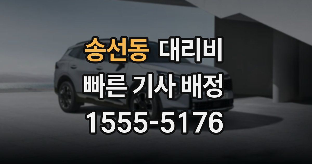 송선동 대리운전 가격