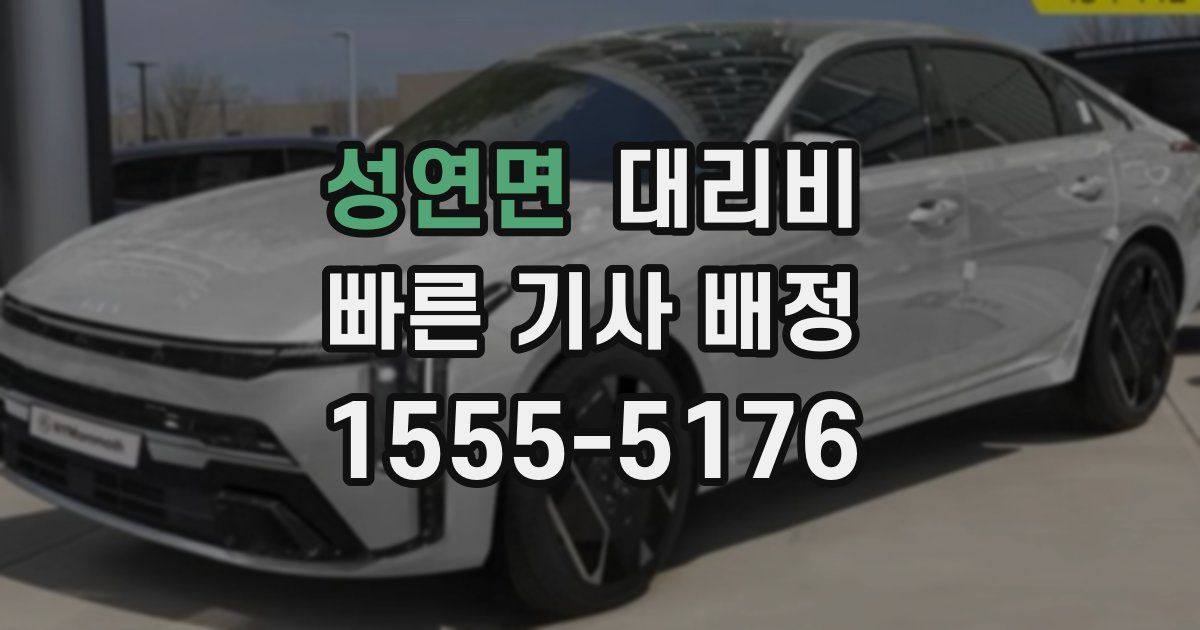 성연면 대리운전 가격