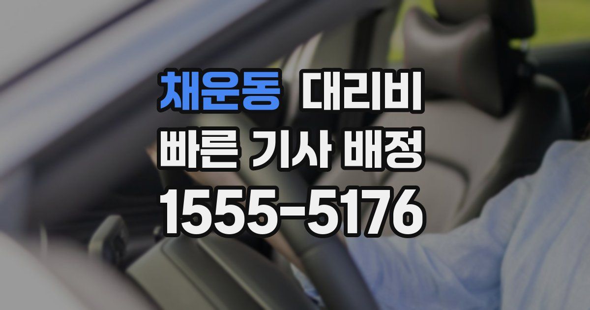 채운동 대리운전 가격