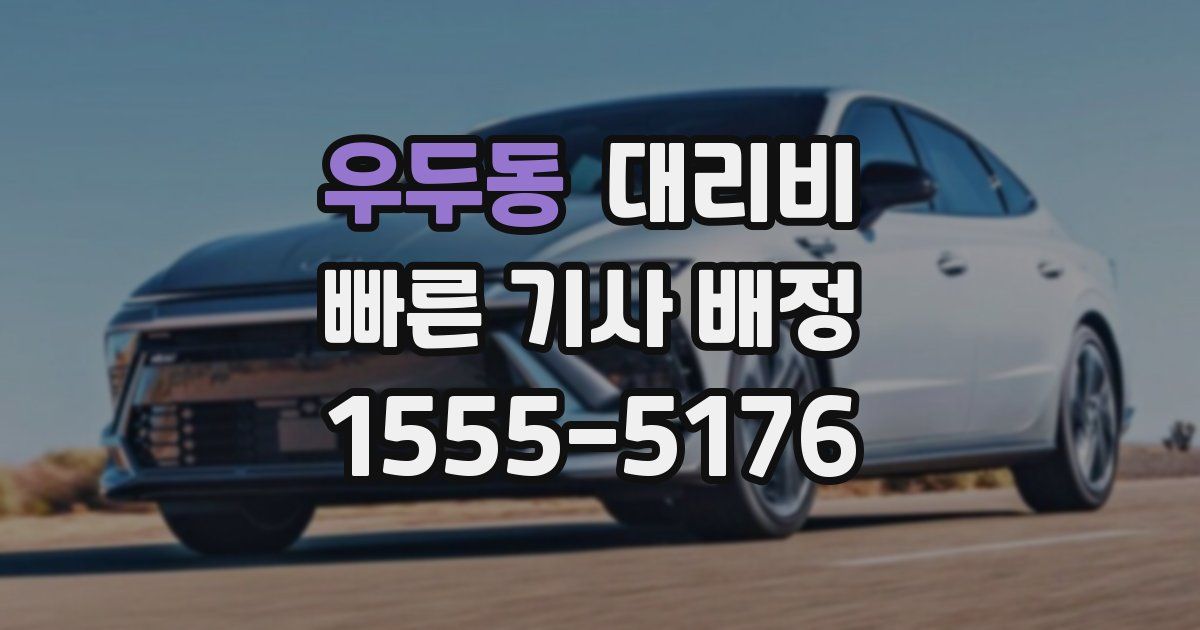 우두동 대리운전 가격