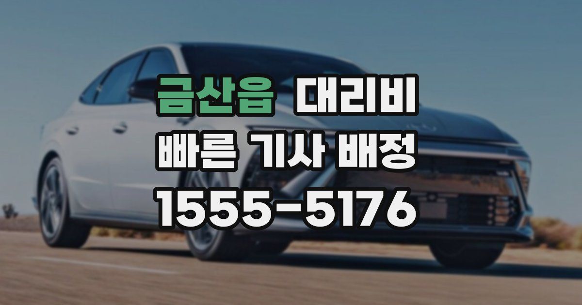 금산읍 대리운전 가격