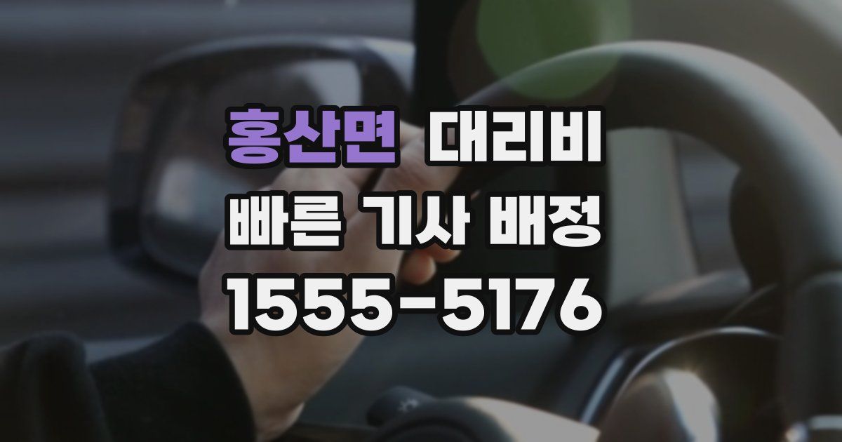 홍산면 대리운전 가격