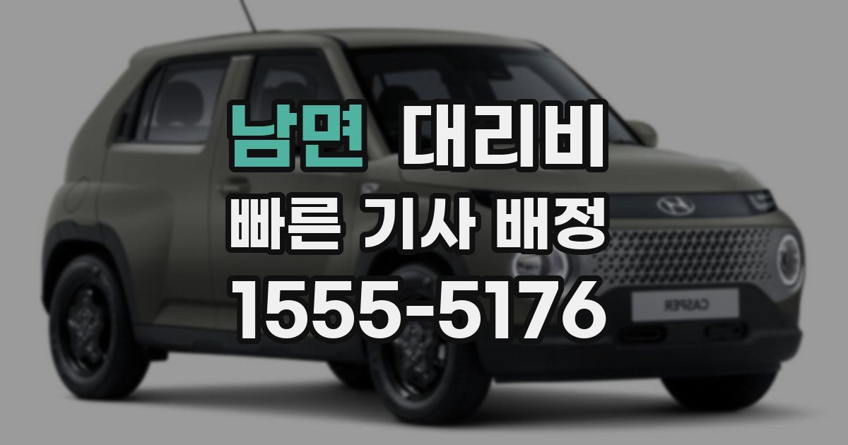 남면 대리운전 가격