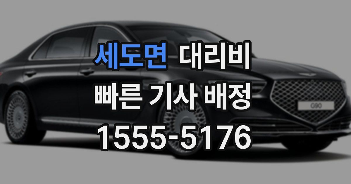 세도면 대리운전 가격
