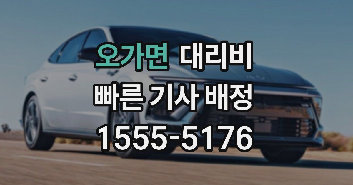 오가면 대리운전 가격