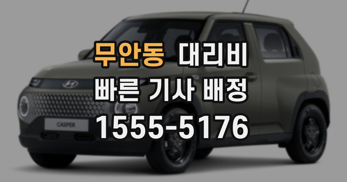 무안동 대리운전 가격