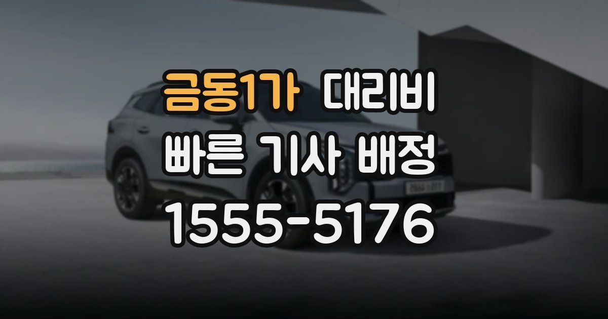 금동1가 대리운전 가격