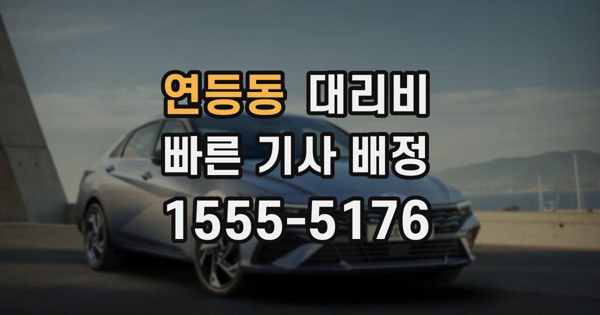 연등동 대리운전 가격