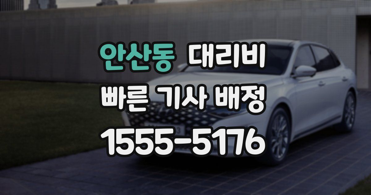 안산동 대리운전 가격