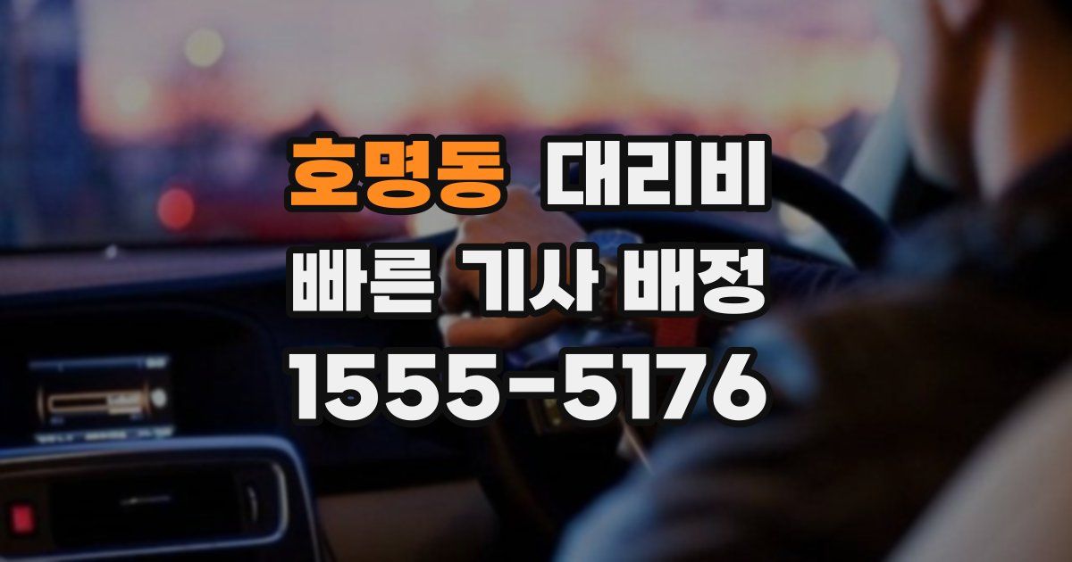호명동 대리운전 가격