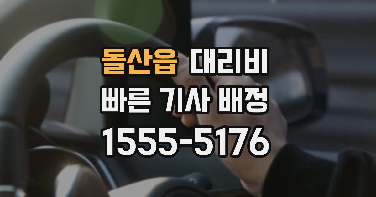 돌산읍 대리운전 가격