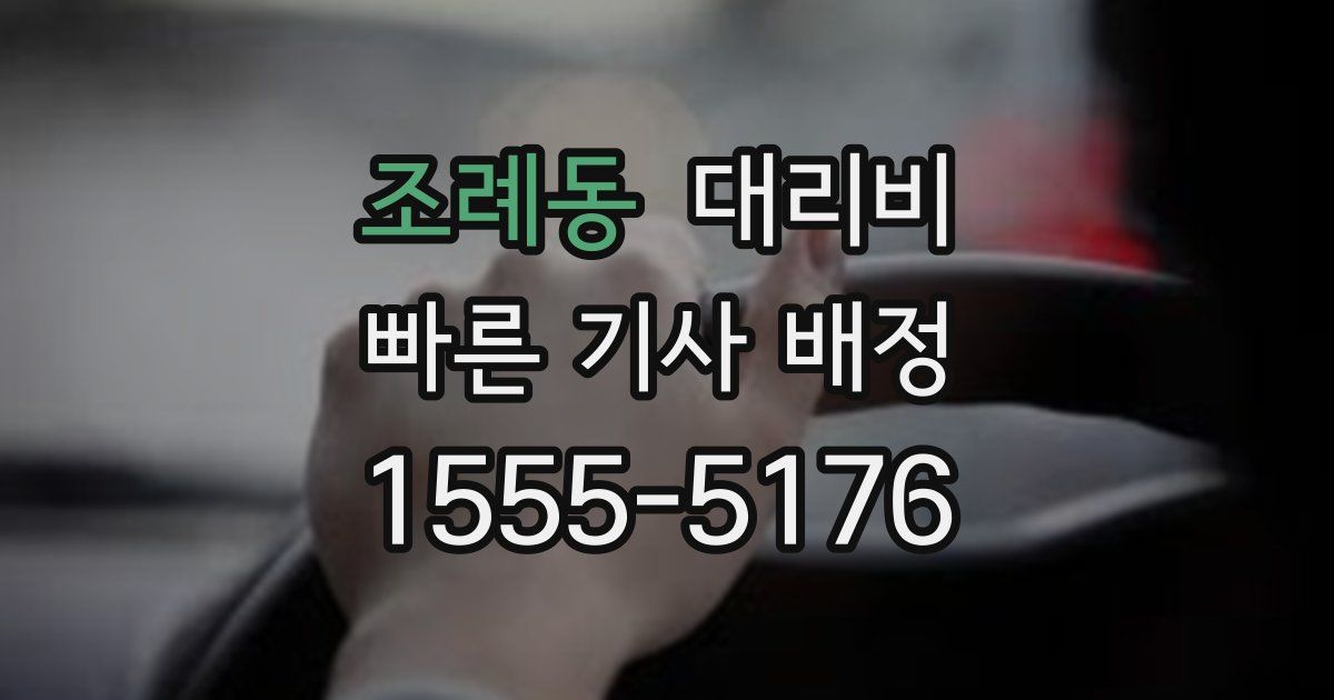 조례동 대리운전 가격