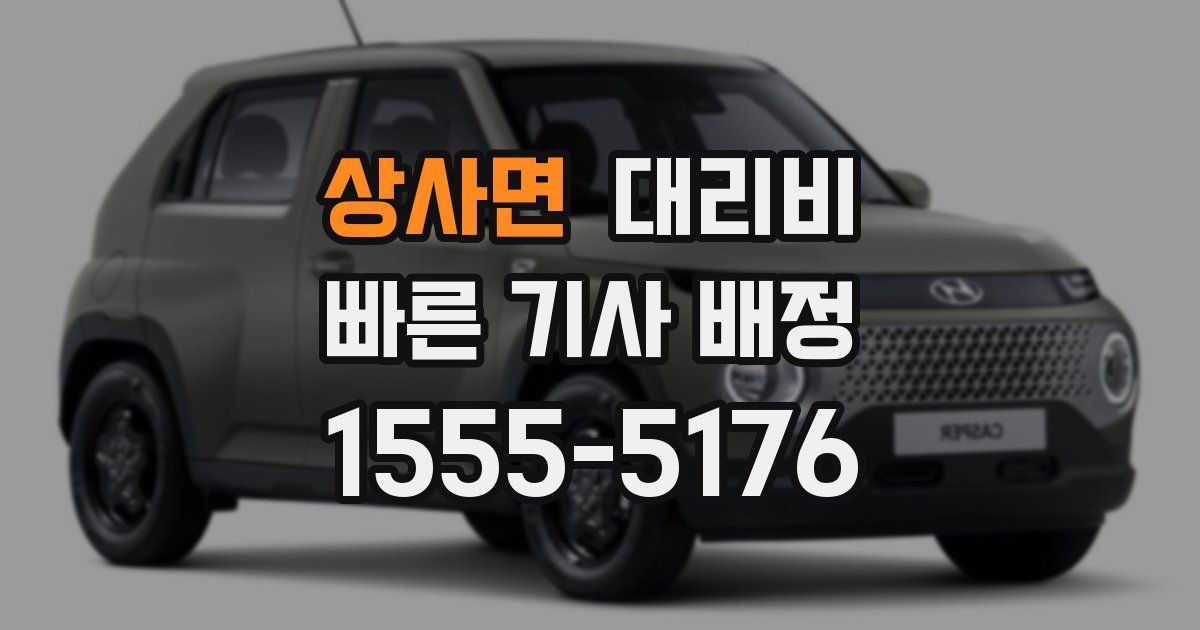 상사면 대리운전 가격