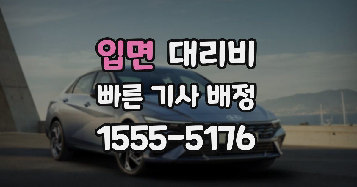 입면 대리운전 가격