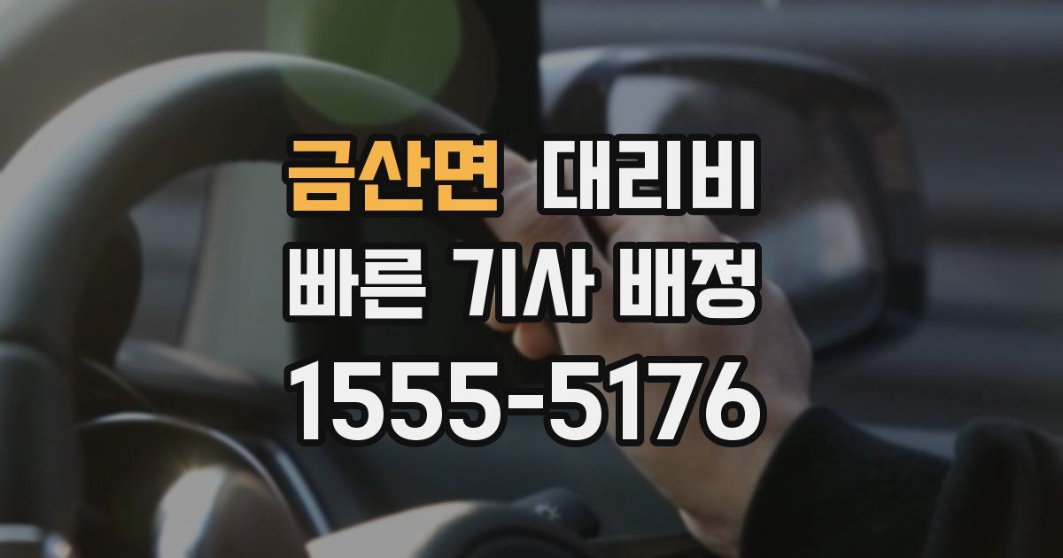 금산면 대리운전 가격
