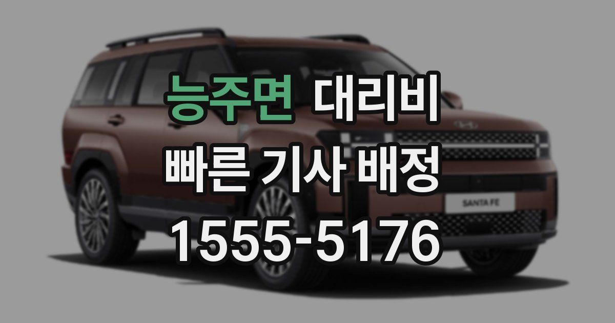 능주면 대리운전 가격