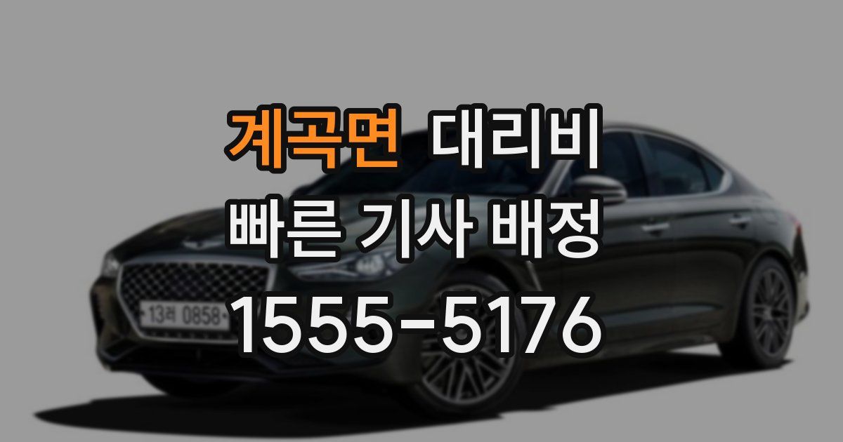 계곡면 대리운전 가격