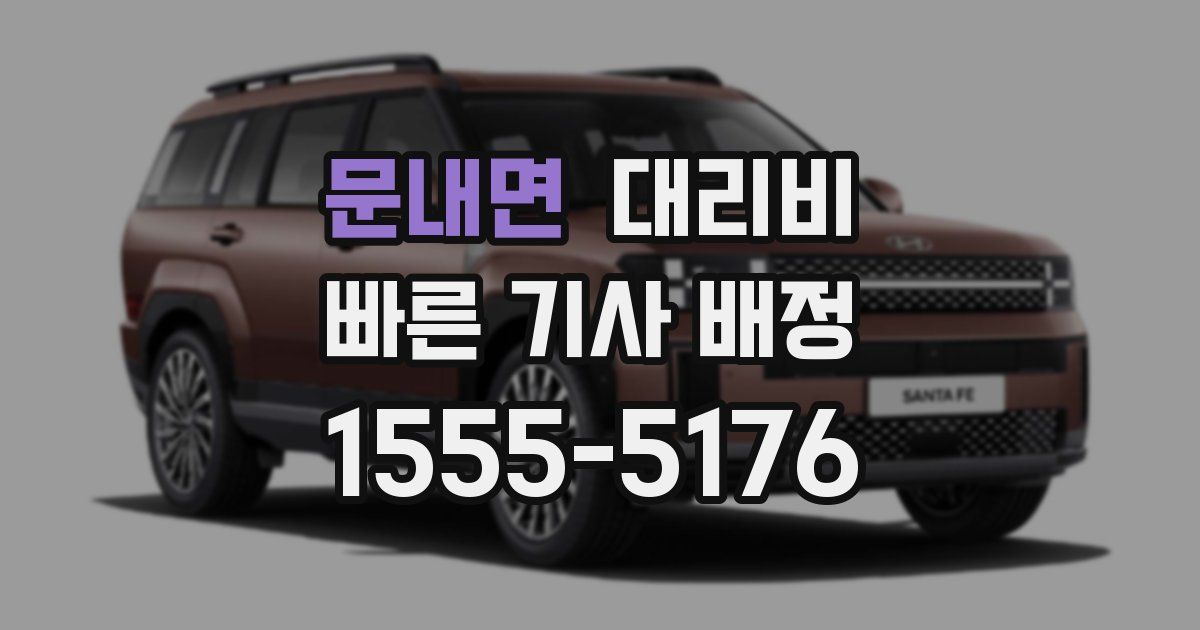 문내면 대리운전 가격