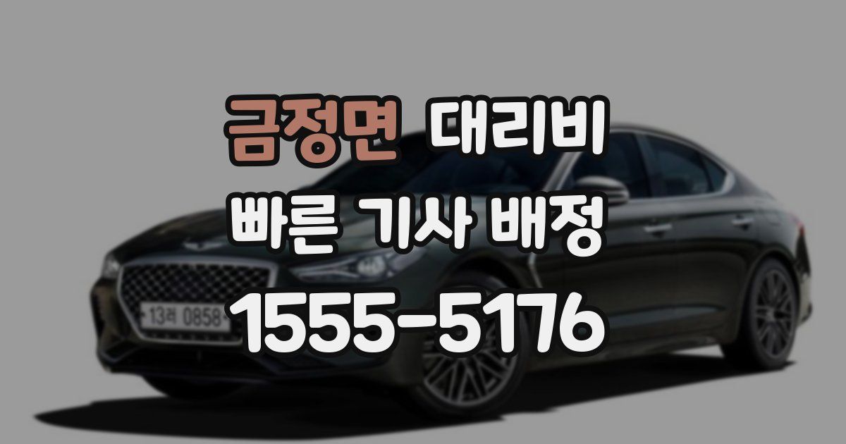 금정면 대리운전 가격