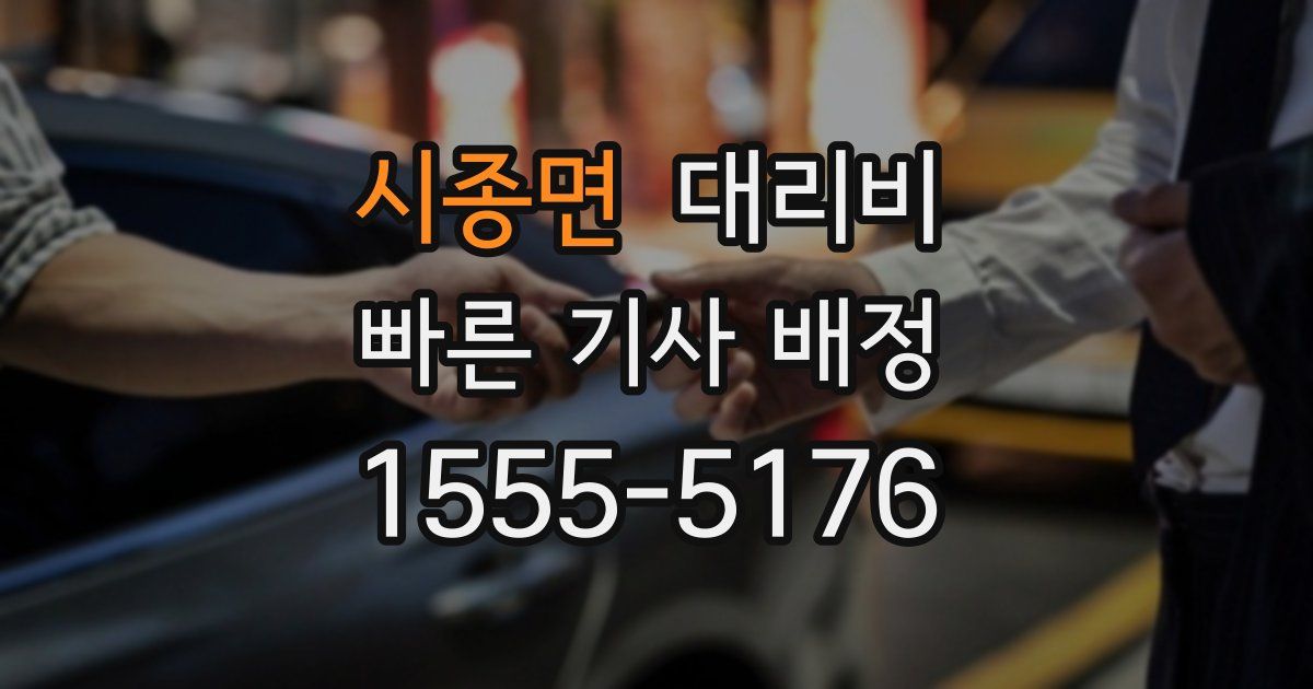 시종면 대리운전 가격