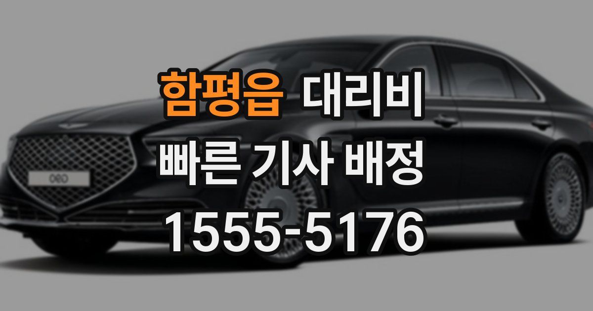 함평읍 대리운전 가격