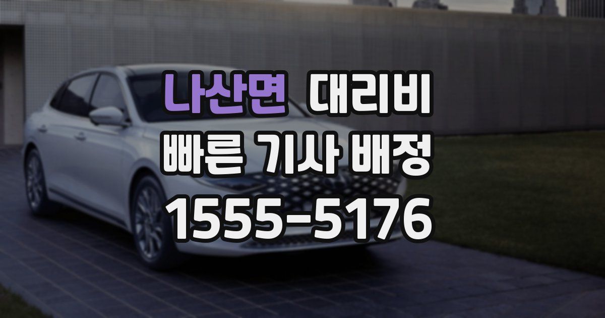 나산면 대리운전 가격