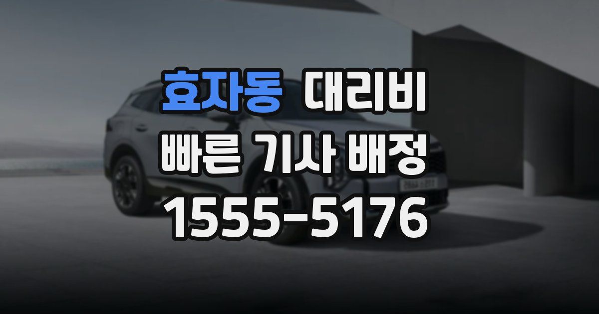 효자동 대리운전 가격