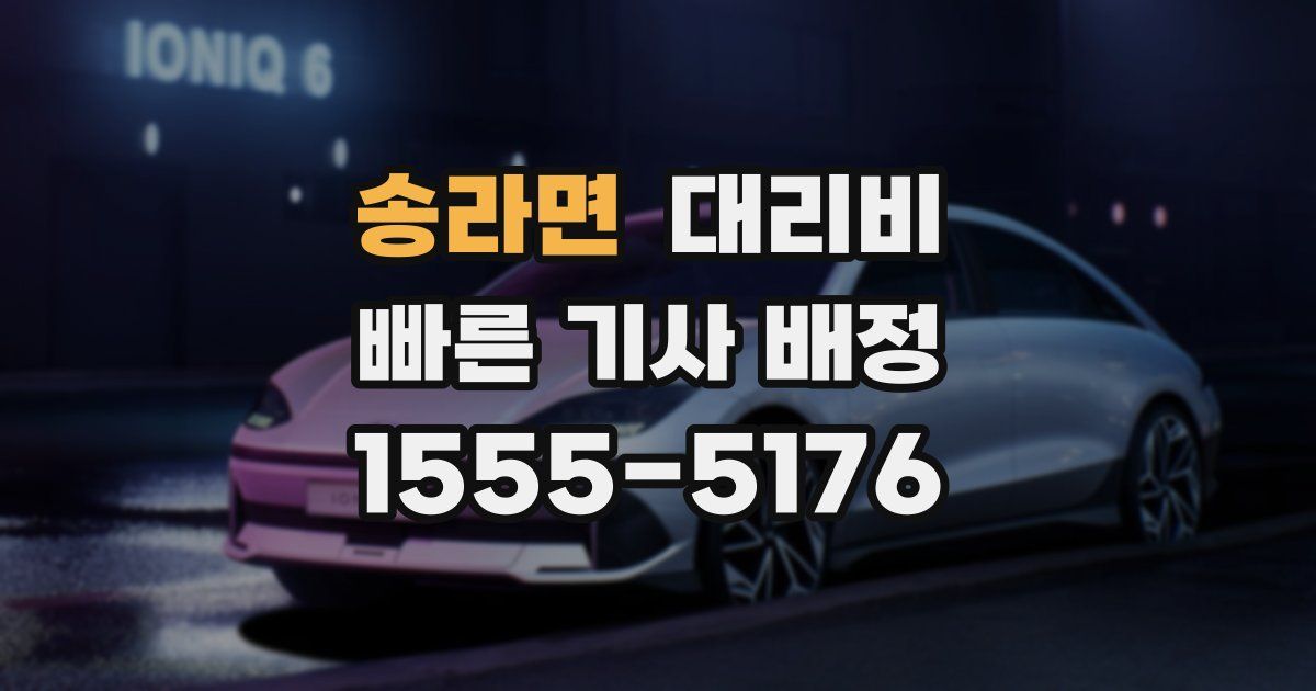 송라면 대리운전 가격