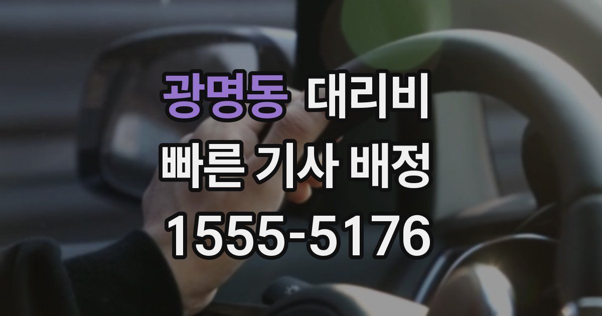 광명동 대리운전 가격