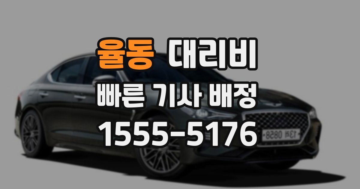 율동 대리운전 가격