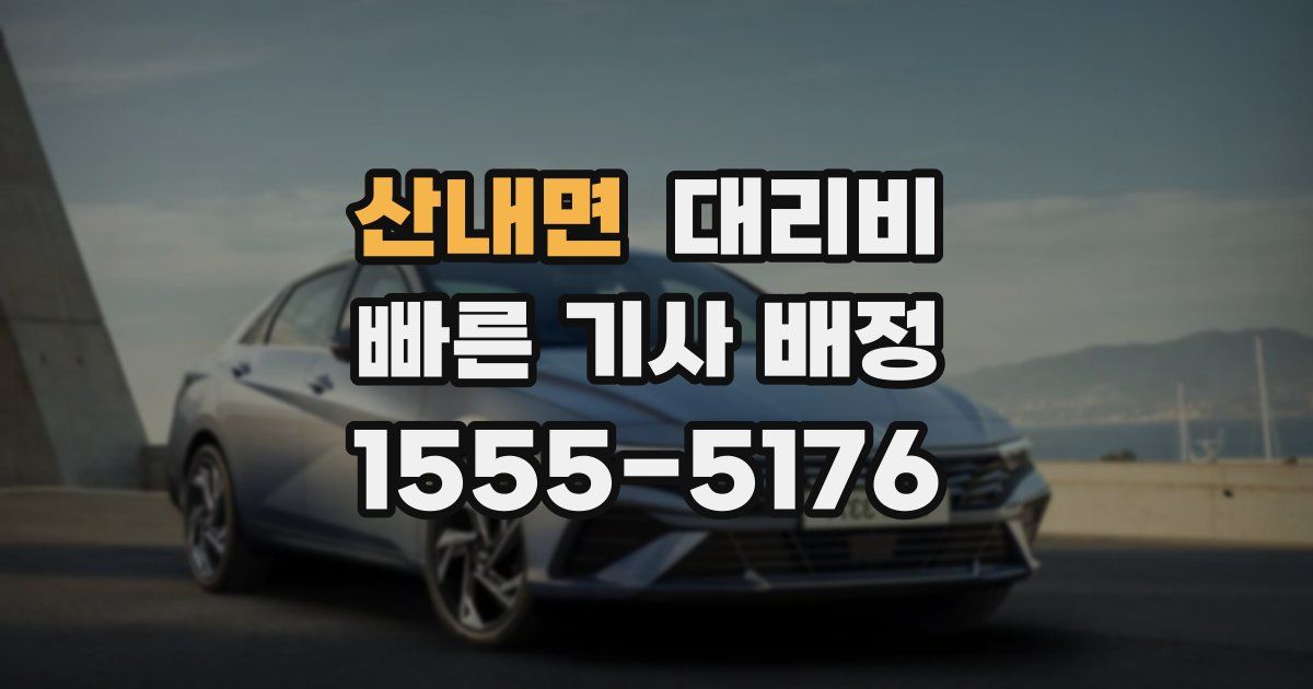 산내면 대리운전 가격