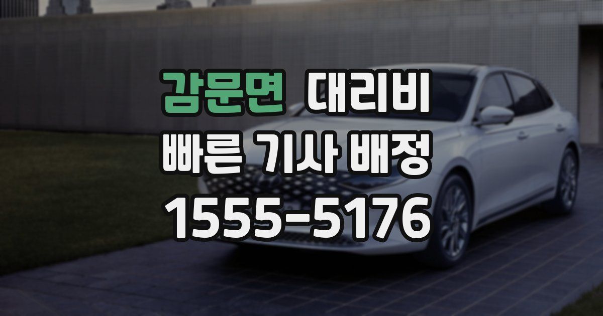 감문면 대리운전 가격