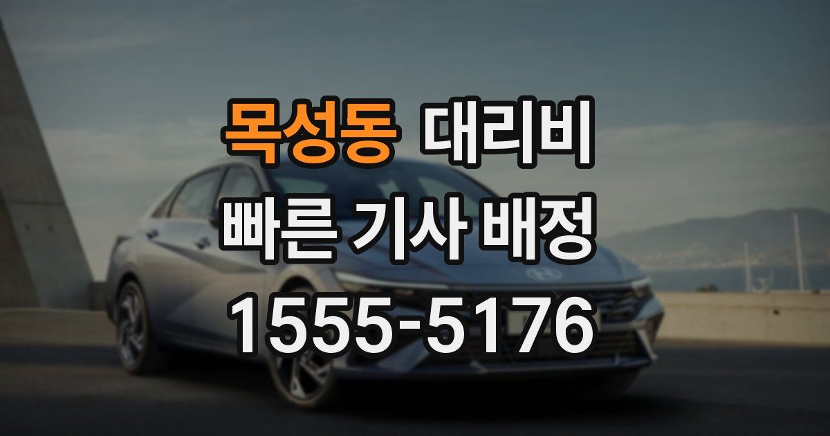 목성동 대리운전 가격