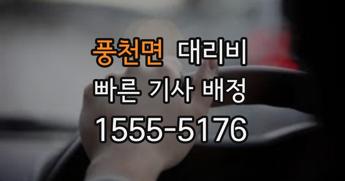풍천면 대리운전 가격