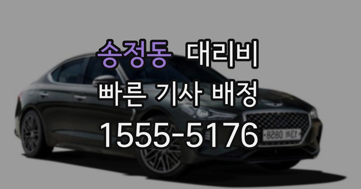 송정동 대리운전 가격