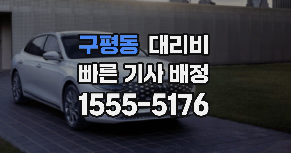 구평동 대리운전 가격