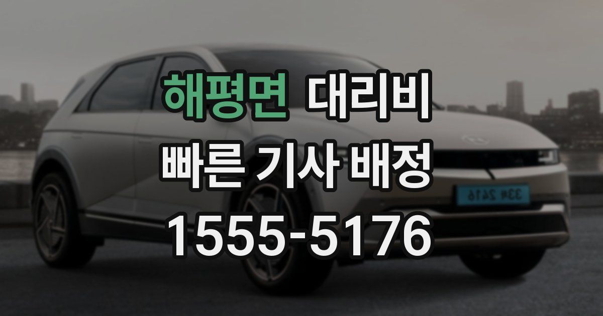 해평면 대리운전 가격