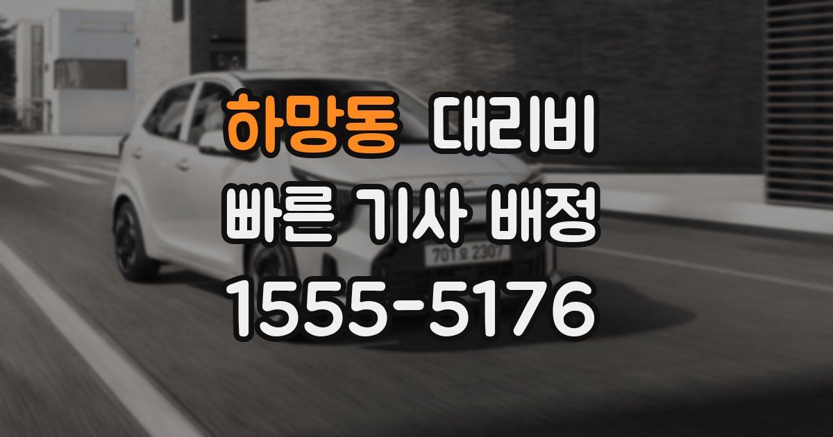 하망동 대리운전 가격