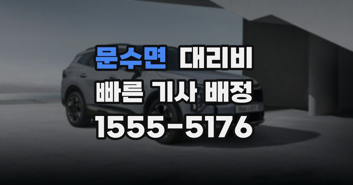 문수면 대리운전 가격