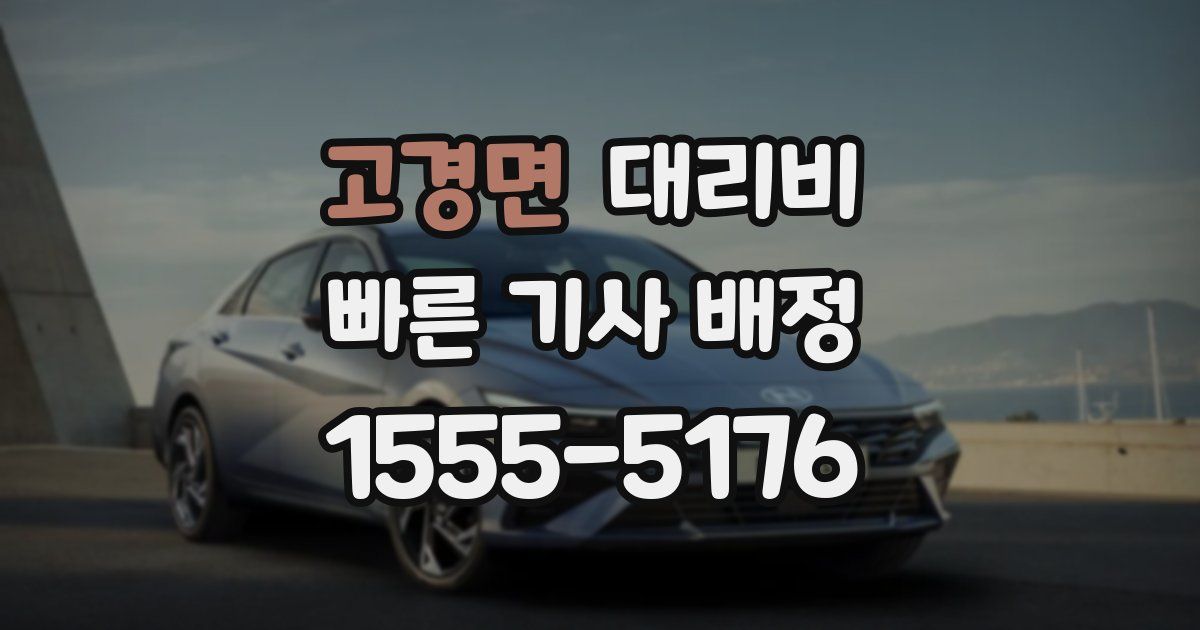 고경면 대리운전 가격