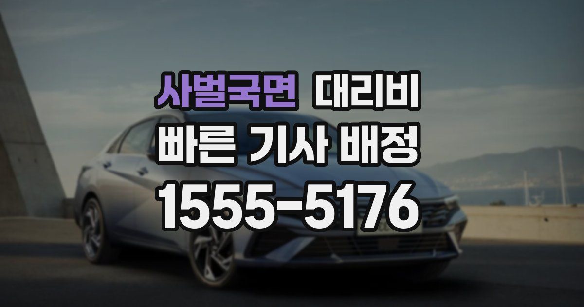 사벌국면 대리운전 가격