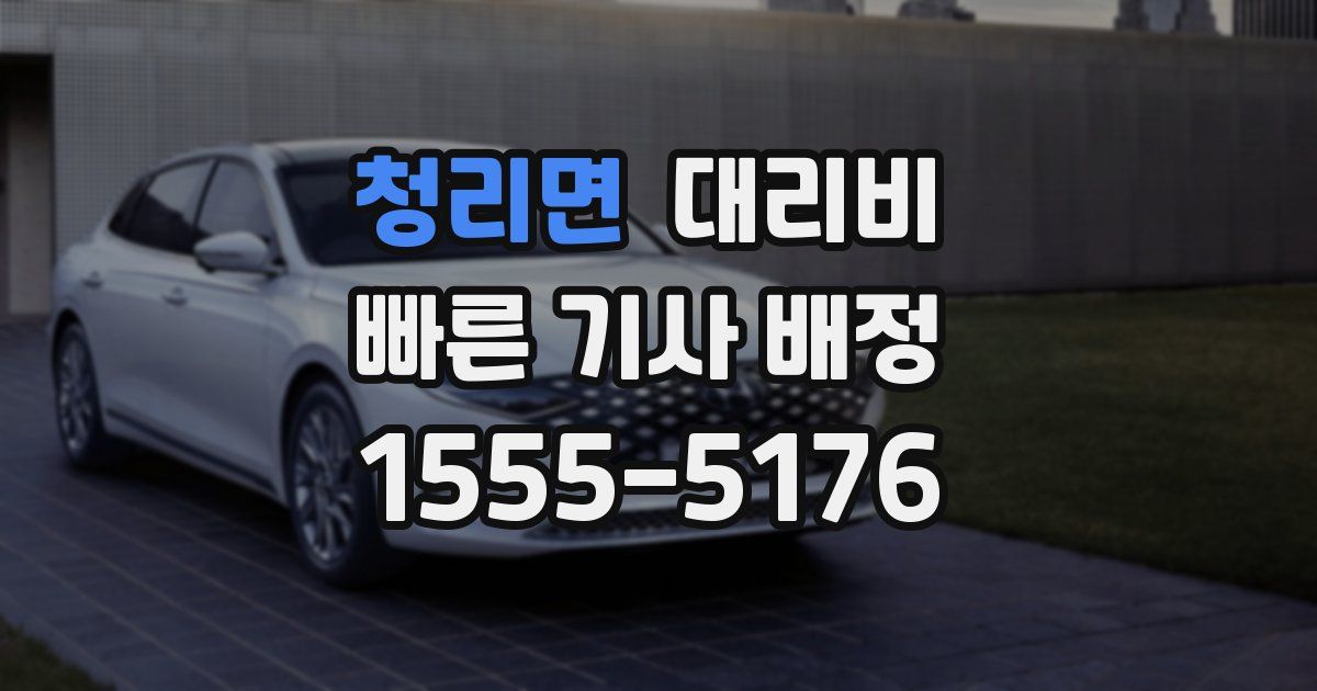 청리면 대리운전 가격