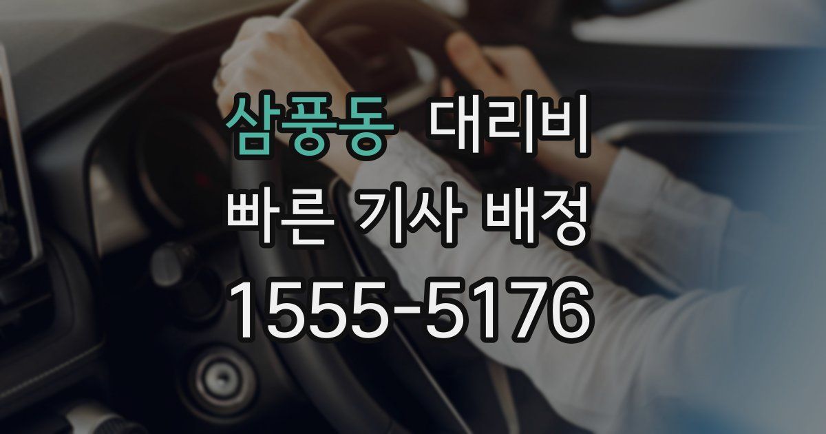 삼풍동 대리운전 가격