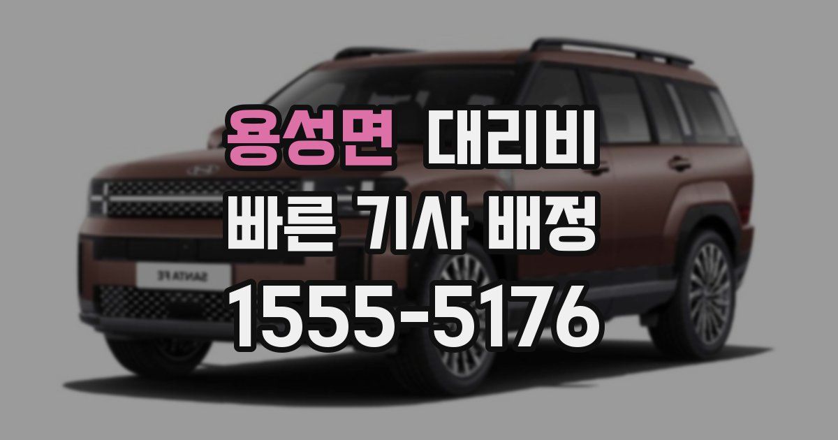 용성면 대리운전 가격