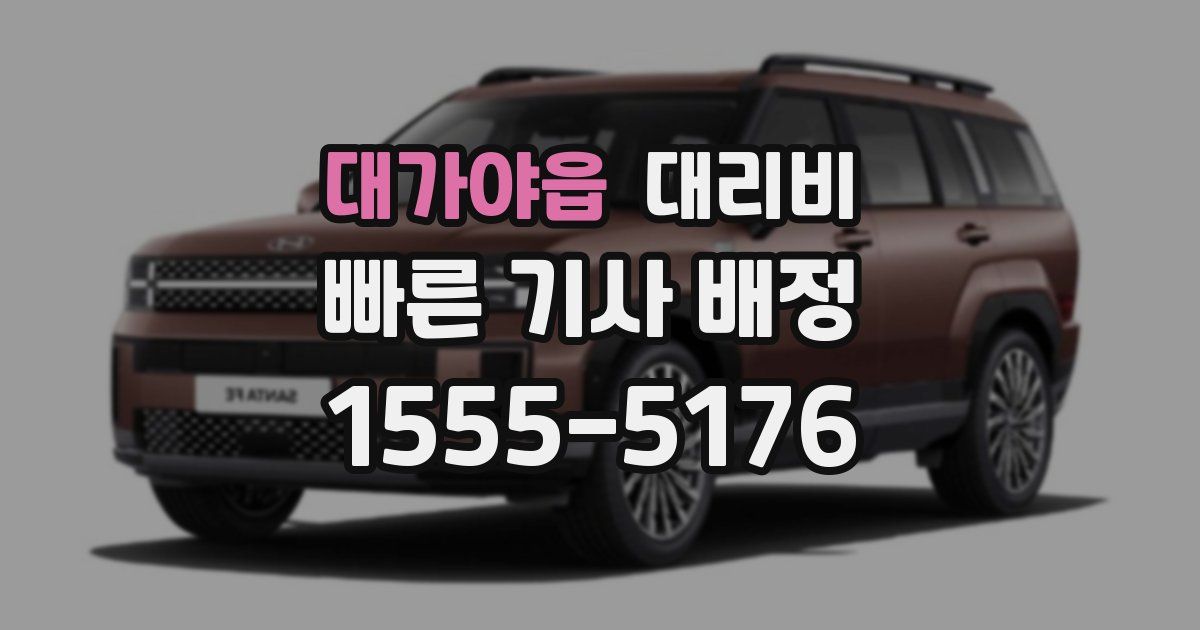 대가야읍 대리운전 가격