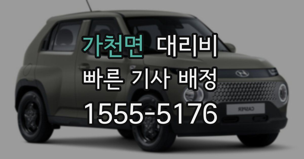 가천면 대리운전 가격