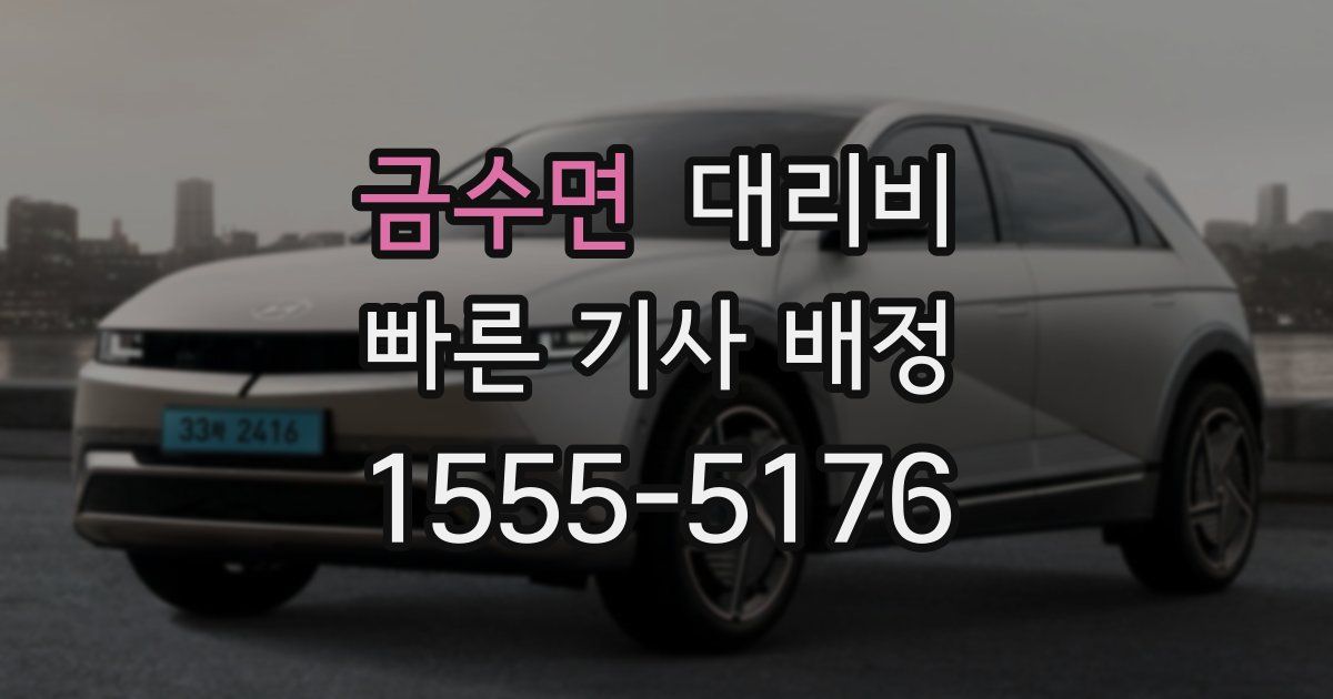 금수면 대리운전 가격