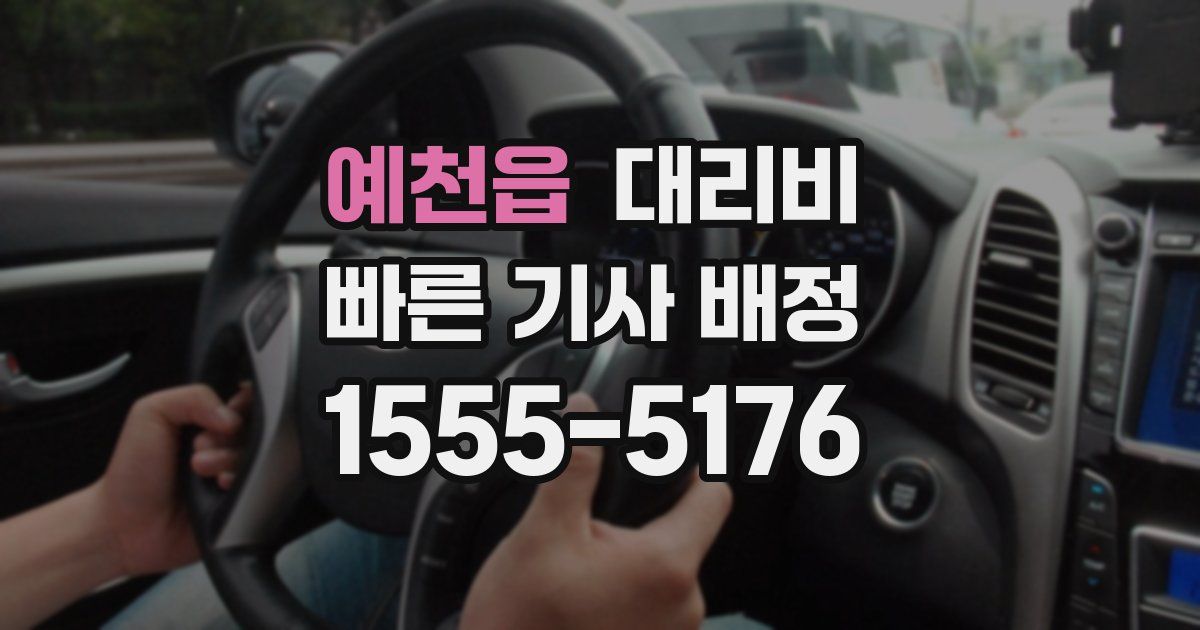 예천읍 대리운전 가격
