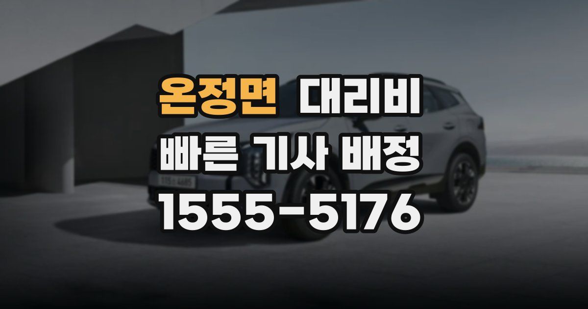 온정면 대리운전 가격