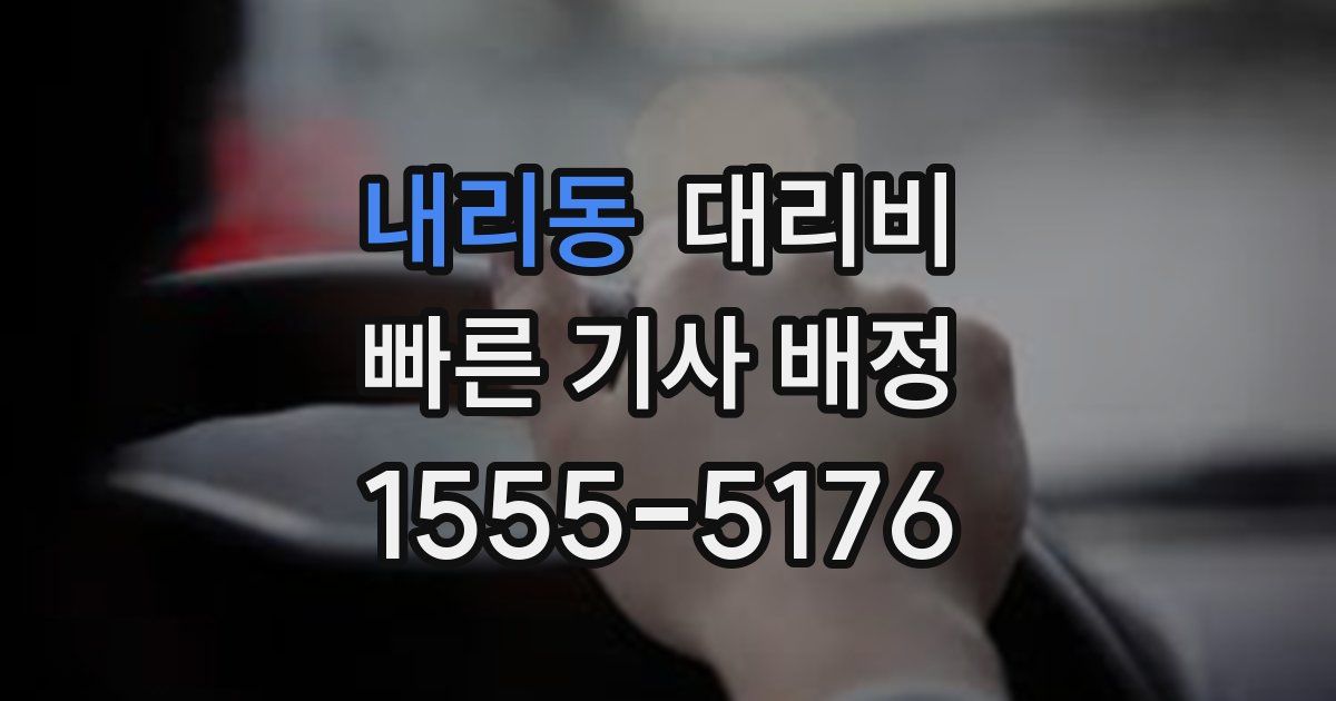 내리동 대리운전 가격